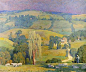 丹尼尔·加伯Daniel Garber（1880-1958）“也许我与一般山水画家的工作有所不同的原因是我在整体中有大量细节。毕竟，画画是将所有东西都纳入其中，而又像管弦乐队只取其整而使一切产生一种和谐的感觉。”
丹尼尔·加伯美国印象派画家的领军人物。丹尼尔·加伯的绘画风格以柔和的阳光和颜色鲜艳的特点著称。他对风景、近处日常场景都有诗意的描述，对象主要是他的妻子和孩子，作品中使用各种各样的鲜艳色彩来有效地创造逼真的深度和光线，仿佛一切都罩在大气的玻璃球内一样精致美丽。