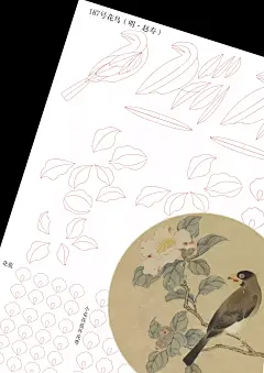 古画系列缠花图纸纸膜材料发簪发冠汉服发饰卡纸diy古风手工非遗-淘宝网