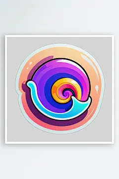海螺贴图插画中的自然与生态-众图网