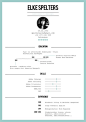 Resume by Elke Spelters, via Behance: 