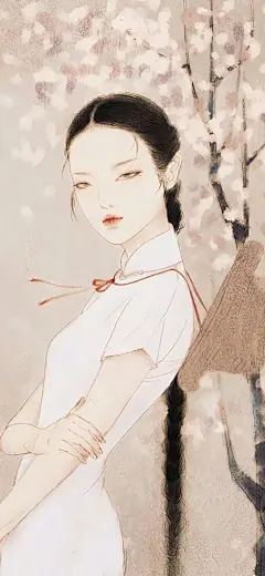 古风仕女手绘图片高清，古风女子手绘工笔画（超美） - 高光网