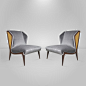 Pair of Italian Wingback Lounge Chairs in the Manner of Gio Ponti image 4