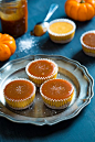 Pumpkin Cheesecake Cupcakes with Salted Caramel Sauce