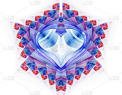 用于创意设计的抽象分形插图