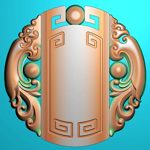 精雕图仿古龙凤回纹圆牌龙凤呈祥玉雕图浮雕图jdp有线条淘宝网