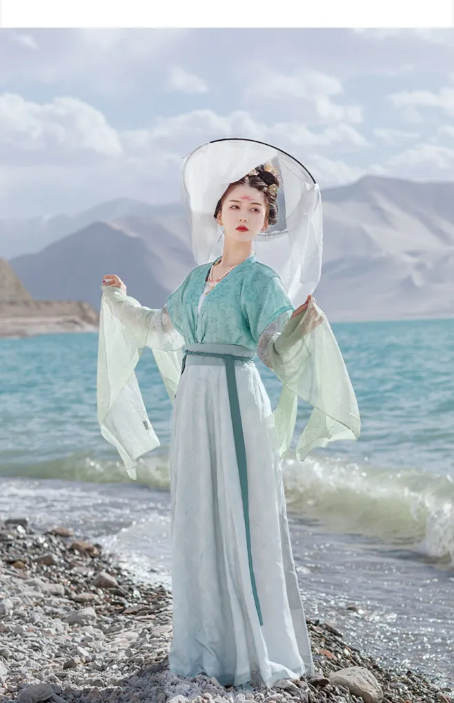 龟兹故梦 烟袅袅 花朝记汉服原创唐背子对襟衫八破四米摆交窬裙女-tmall.com天猫-花瓣网