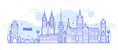 城市天际线,布拉格,捷克,建筑外部,城市,旅途,国内著名景点,商务,健康保健,名声