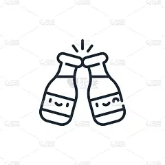 啤酒图标向量从派对和庆祝概念。啤酒的细线插图可编辑笔触。啤酒线性标志，用于web和移动应用程序，标志