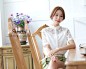 Soneed韩版2014夏装新款女装蕾丝绣花拼接立领衬衫UD3677泯0416券-tmall.com天猫