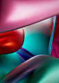 3D abstract background CGI Colourful  glass Keyvisual luxury swirl wallpaper