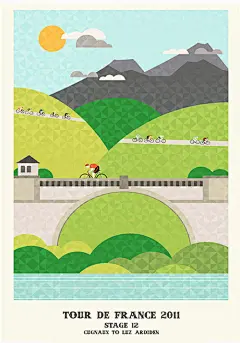 几何插画-2011环法自行车赛海报赏析