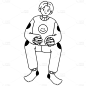 手绘-线条简笔画元素-男人1