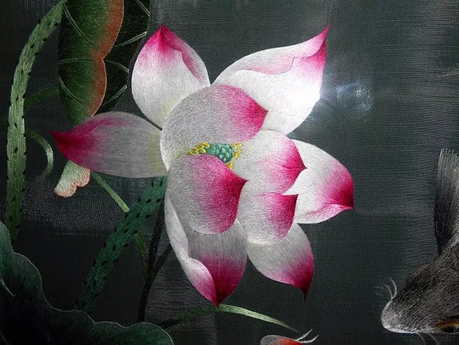 荷花蜀绣刺绣手工