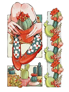 复古精致故事感 分镜式构图插画师日菜乃