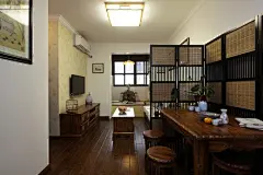 中式壁纸打造60平米禅意小家