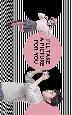 时尚男女店招展台购物几何渐变美女海报