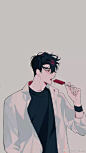 病娇男孩 | 韩国人气画师INPLICK【采集by,亦柒Yxn】
