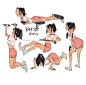 No.355 #本土插画师推荐# 来自@止痛寺 的插画作品。努力健身才能画的更好。