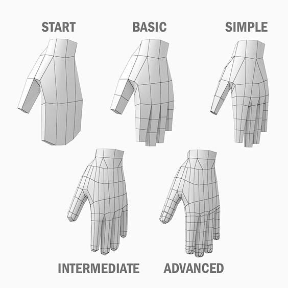 male hero low poly b...