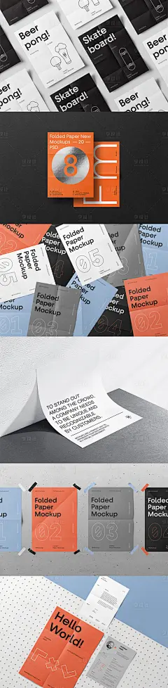 高级名片单页卡片样机VI设计-源文件