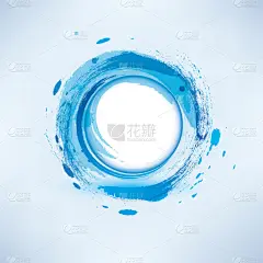 抽象背景蓝色水循环