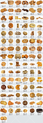 PNG面包饼干甜甜圈小食美食奥利奥夹心免抠图食物海报素材文件D53-淘宝网