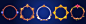 Set of round game frames