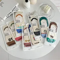MEKKI可爱隐形袜女士插画卡通图案棉女士船袜透气防滑袜吸汗柔软-淘宝网