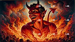 Ai产生的 魔鬼 地狱 兽 恶魔 恐惧 可怕的 神秘 黑暗的