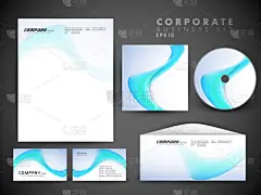 eps 10 格式包含 cd 封面、 名片、 信封和信头设计专业企业标识套件或商务套件与艺术、 抽象