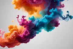 五彩抽象派渐变彩色烟雾背景图片