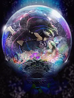 #女の子 深海ドーム - mento的插画