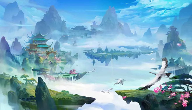 仙侠武侠背景 (622)-花瓣网