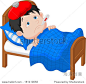 Sick boy lying in bed 正版图片在线交易平台 - 海洛创意（HelloRF） - 站酷旗下品牌 - Shutterstock中国独家合作伙伴