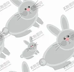 卡通小白兔 【酷图网】小白兔,可爱,卡通,动物,宠物,墙纸,壁纸,地毯,抱枕,服饰,布料,矢量,无缝,拼接,四方连续