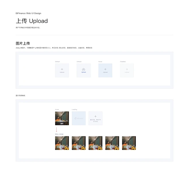 WEB UI规范-上传图片_通用/UI组件规范图片素材-花瓣网