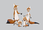 Family photo, Stefan Hansson : This is sort of a family photo of my current family (Except the dogs. I didnt have time to paint dogs, and it would be kinda weird for foxes to own dogs=)) Usually I like to do these types of character designs before going w