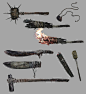 Lycan Weapons Concept Art from Resident Evil Village