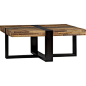 $799 SeguroSqCoffeeTable3QF11    Seguro Square Coffee Table. 38"Wx38"Dx15.75"H  Reclaimed peroba wood, solid mahogany and engineered woodHand and machine madeNon-toxic, water-based adhesivesMahogany with ebony finishCan hold up to 80 lbs.Ea