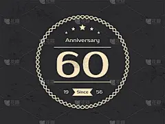 60周年庆典标志。成立60周年的标志。