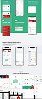 FootStats iOS App UX\/UIUI设计作品移动应用界面注册登录首页素材资源模板下载