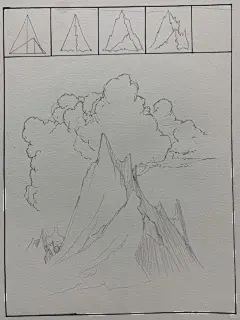 跟阿奔学画画-山峰步骤(第21天）_4_小桔_来自小红书网页版