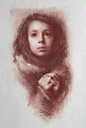 美国艺术家Susan lyon 的素描人像，喜欢用光影表现出来的大关系层次/把人物塑造的惟妙惟肖