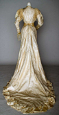 SILK WEDDING GOWN, PHILA., 1890s