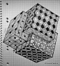 Zentangle Inspired 3-D Cube