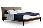 Double bed / contemporary / with upholstered headboard / fabric - IPANEMA - Poliform
