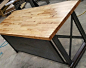 The industrial L shape Carruca Office Desk - Large Executive Desk - Modern Industrial Office Design : The Original Carruca Office L shape desk (kuh-ROO-kuh), named after a heavy, Iron Age wheeled plow, is a unique original design desk can be customized to