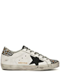 Golden Goose Superstar豹纹拼接板鞋