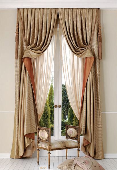 These curtains, laye...