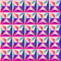 明亮多彩的几何抽象无缝图案
